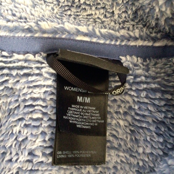 The North Face full zip jacket women medium blue fuzzy jersey - Picture 7 of 9